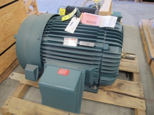 MOTOR, ELECTRIC TYPE, 100 HORSEPOWER, 460VAC 3PH 60HZ ELEC RATING, 700 RPM, 445TS FRAME, 134 AMPS, TEFC ENCLOSURE, CONTINUOUS DUTY, 1.00 SERVICE FACTOR. FOR SONGS UNITS 2&3 AIR BLOWER ORIGINAL I.D. NUMBERS IMAF14728- G1-SK, G2-SK, G3-SK, AND G4-SK. INCLUDING 2-525 WATTS HEATERS, RATED FOR 240 VOLTS, WIRED IN PARALLEL. PART # 1579999 (W-44) LOADING & HANDLING FEE $15-